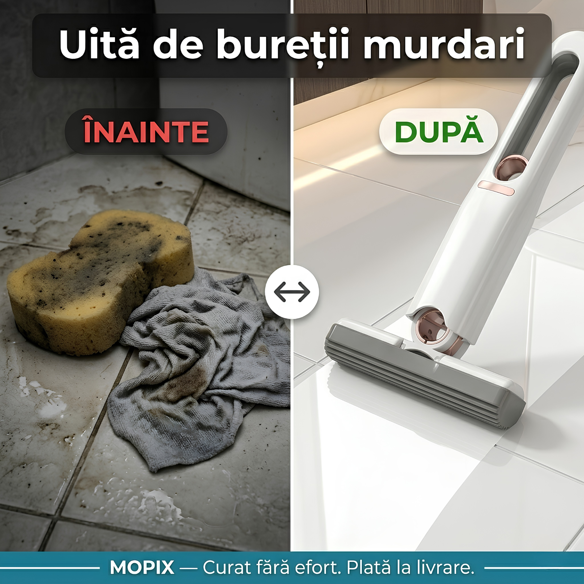 Mini Mop MOPIX®️ - Curăță Fără Să Te Murdărești