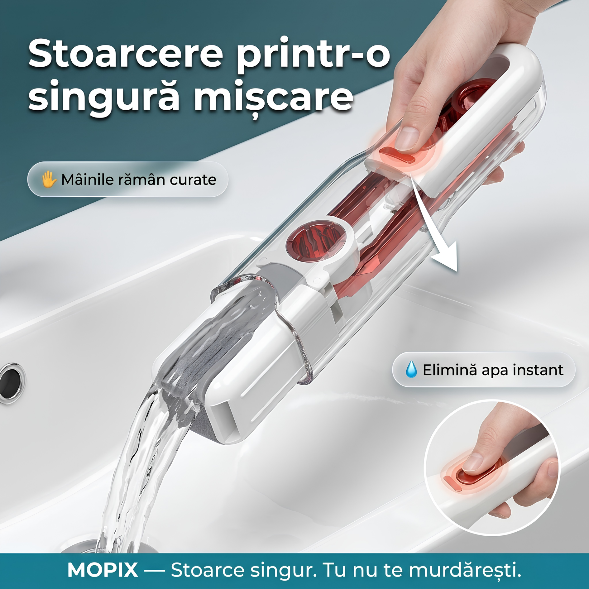 Mini Mop MOPIX®️ - Curăță Fără Să Te Murdărești